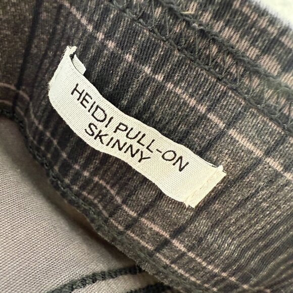 NEW! Nine West Heidi Pull On Pants Skinny 14 MSRP $59.50 Black & Gray Cotton Ble - Picture 5 of 14